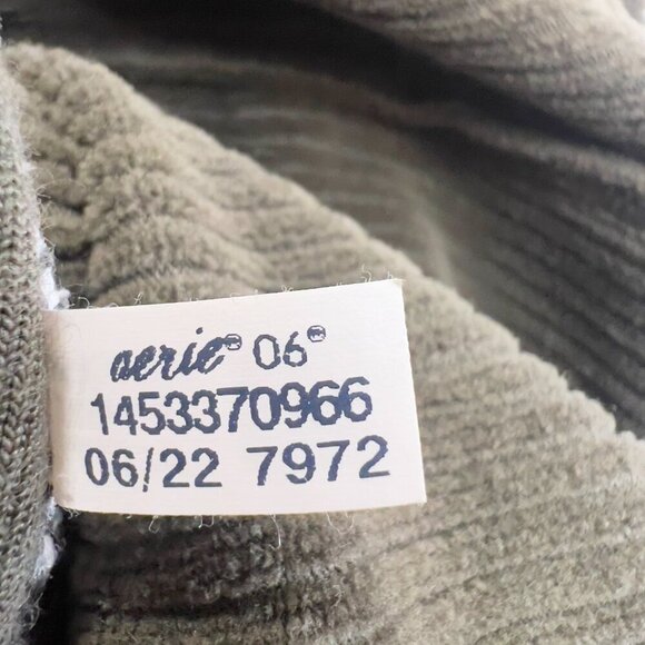 Aerie Olive Green Corduroy Flare Pants XS - Picture 8 of 9